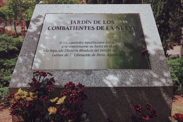 Placa de homenaje a los soldados de La Nueve, Madrid